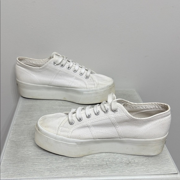 SUPERGA Size 40 Women's 2790 White Platform Sneakers Anthology - Picture 5 of 11